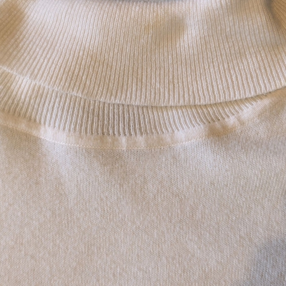 Worthington Womens Long Sleeve Turtleneck Sweater Cream Size L - Picture 3 of 5